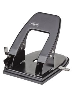 Дырокол Attache до 30 листов, с линейкой, цвет черный