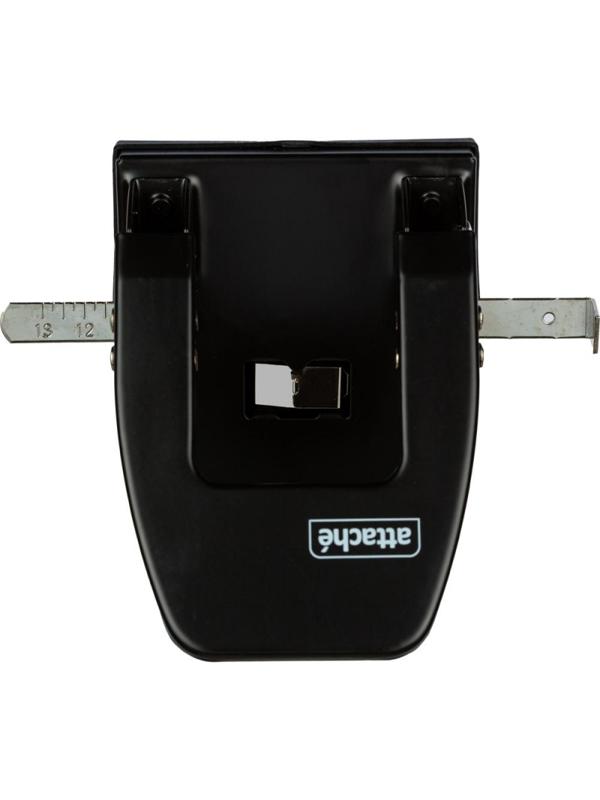 Дырокол Attache до 30 листов, с линейкой, цвет черный