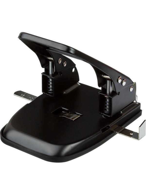 Дырокол Attache до 30 листов, с линейкой, цвет черный