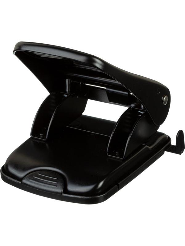 Дырокол Attache до 40 листов, с линейкой, цвет черный