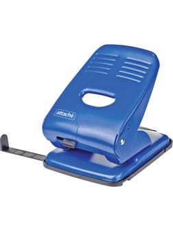 Дырокол Attache до 40 листов, с линейкой, цвет синий
