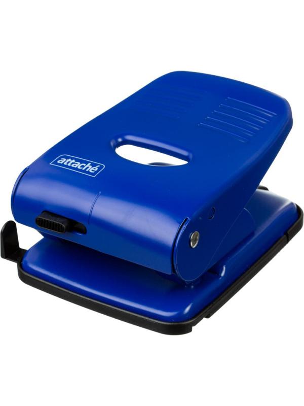 Дырокол Attache до 40 листов, с линейкой, цвет синий