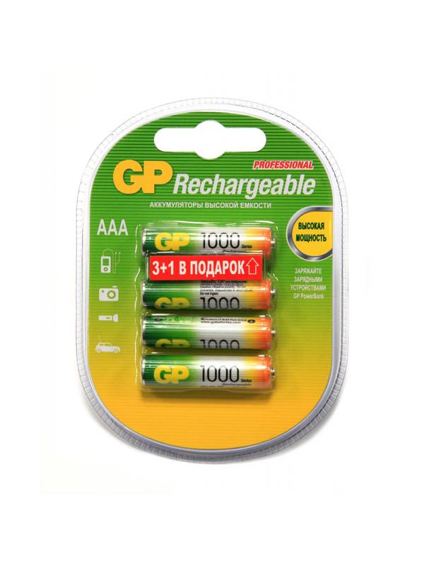 Аккумулятор GP 1000 series (min 950mAh) AAA/HR03 NiMh бл/4шт