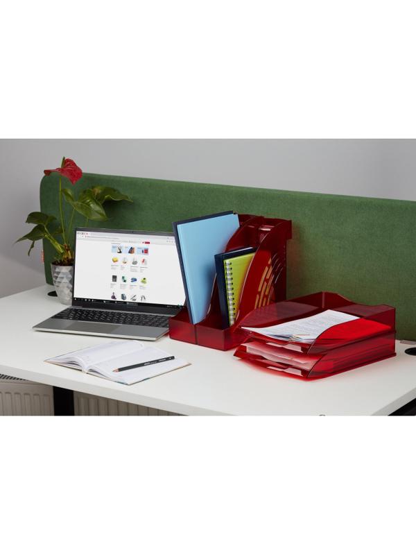 Лоток горизонтальный ATTACHE Яркий Офис 340х250х60 тонированный красный