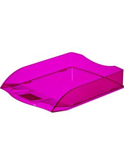 Лоток горизонтальный ATTACHE Яркий Офис 340х250х60 тонированный розовый