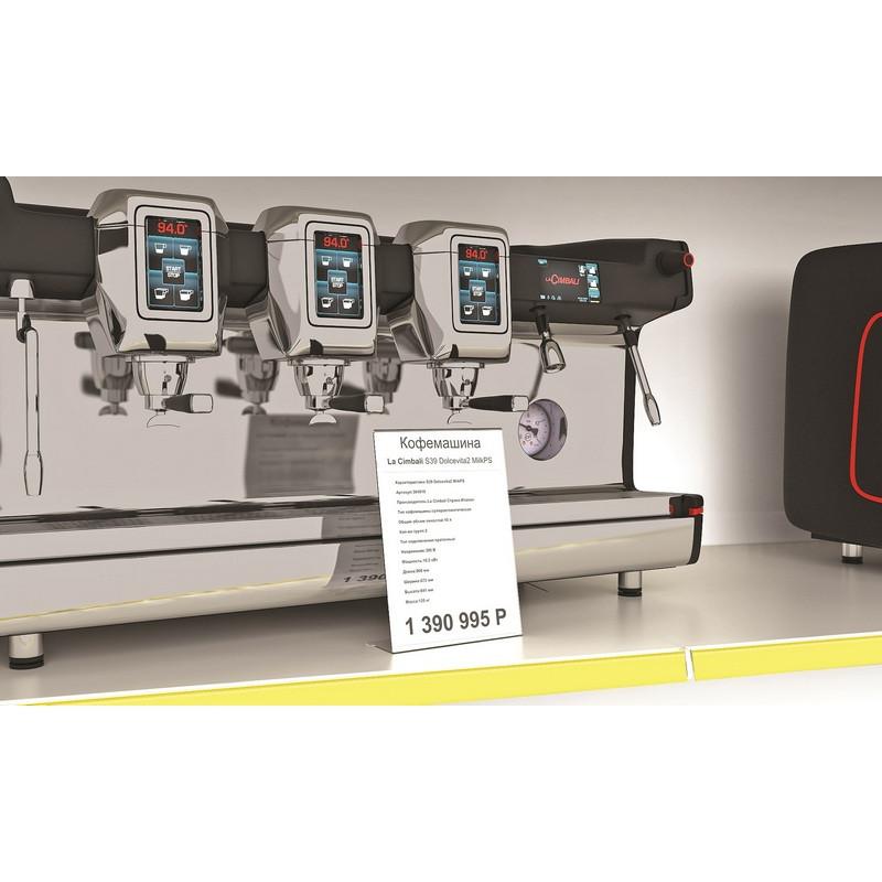 Ценникодержатель настольный из акрила вертикальная L-образная ACR-PRICERA5