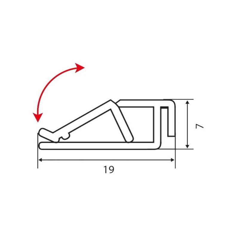 Ценникодержатель пластиковых подвесных профилей для плакат
