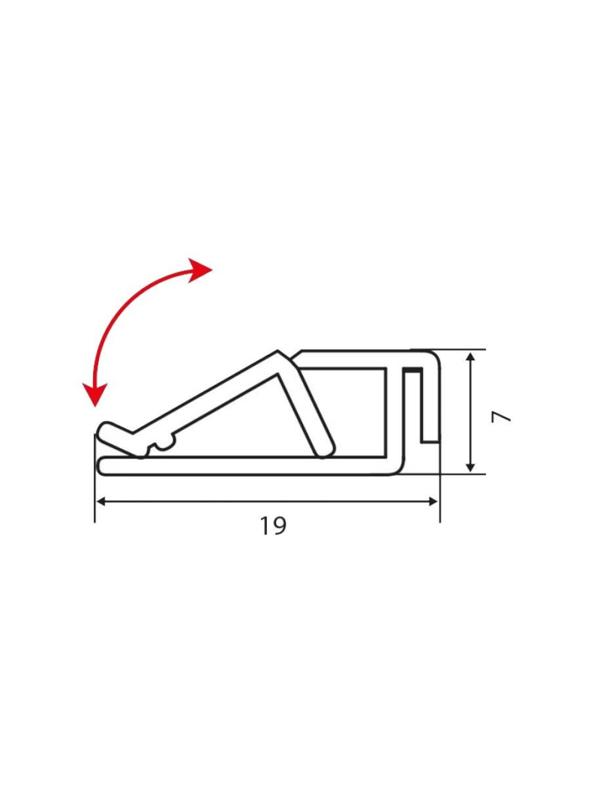 Ценникодержатель пластиковых подвесных профилей для плакат