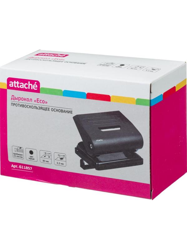 Дырокол Attache Eco до 15 листов, черный