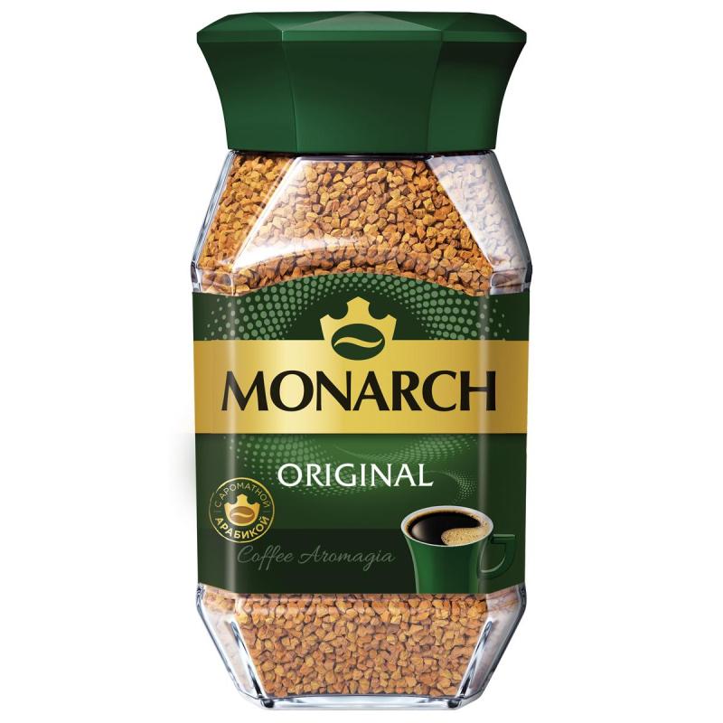 Кофе растворимый сублимированный Monarch Original, 95гр ст/б