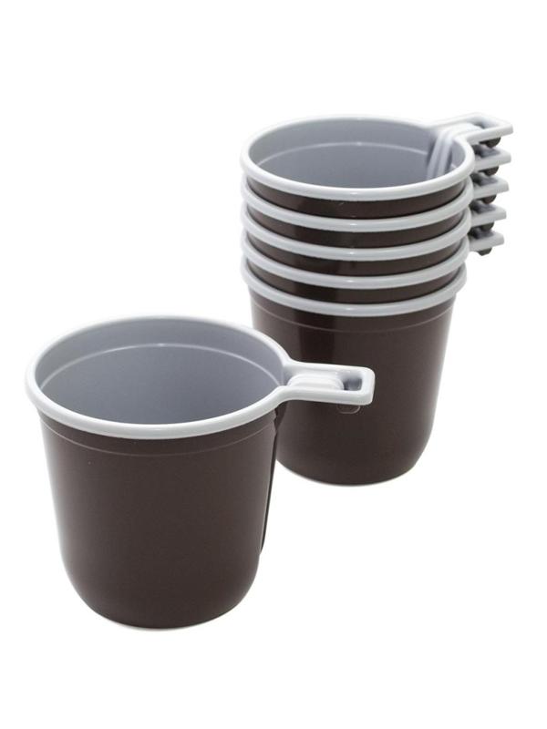 Чашка одноразовая кофейная 200мл, двухцветная, бюджет, КОМУС ПП 50шт/уп