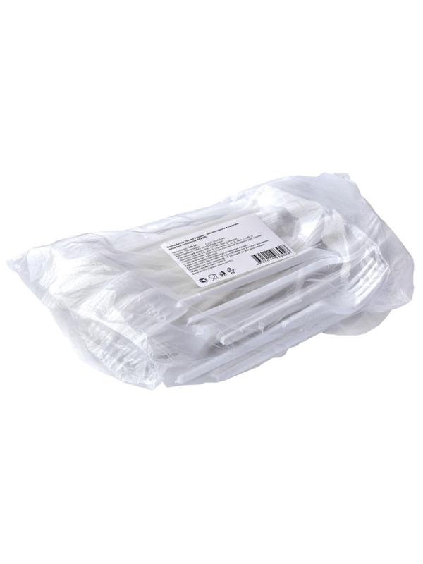 Вилка одноразовая 165мм, белая, бюджет, КОМУС ПС 100шт/уп