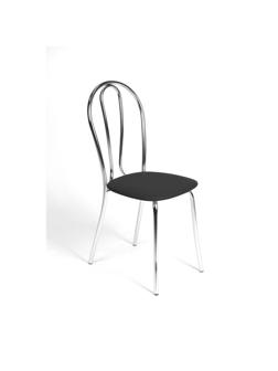 Стул для столовых UP_Венус каркас хром, к/з черный Z11