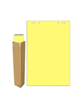 Бумага для флипчартов желтая пастель 68.0х98.0 20 лист.80гр.