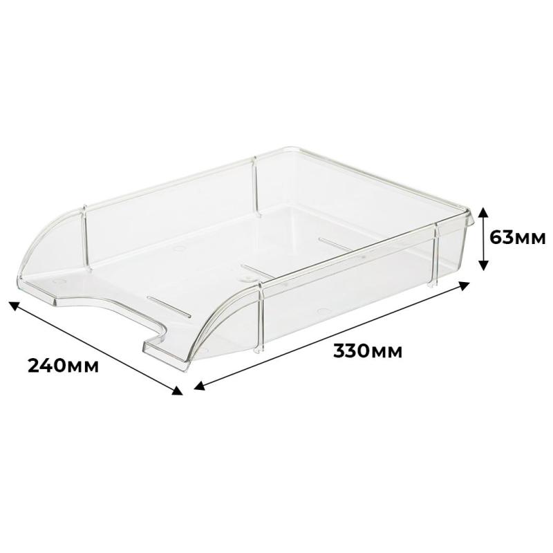 Лоток горизонтальный Attache Office горизонтальный прозрачный 16С194