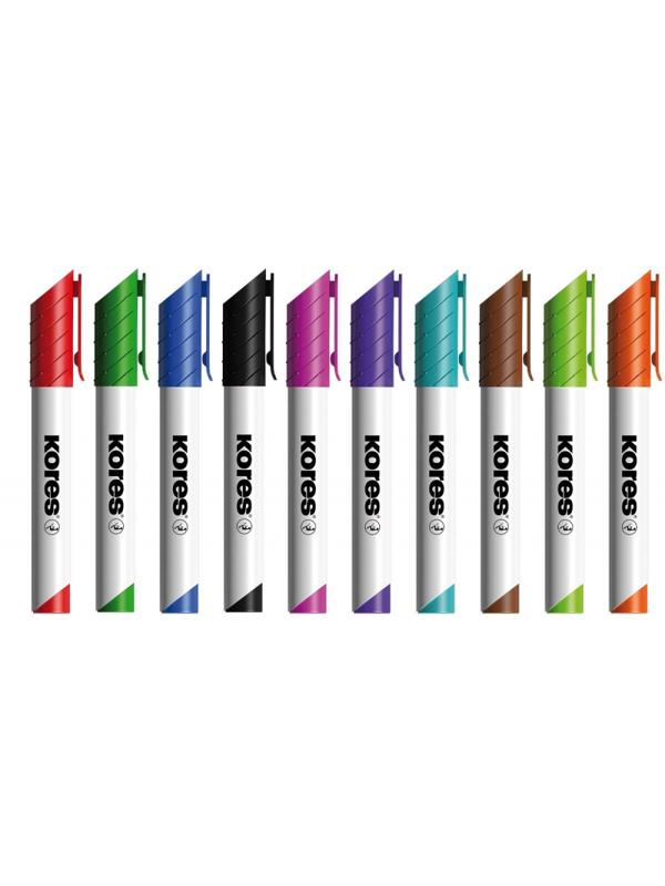 Набор маркеров для белых досок KORES 3мм 10шт/уп 20800