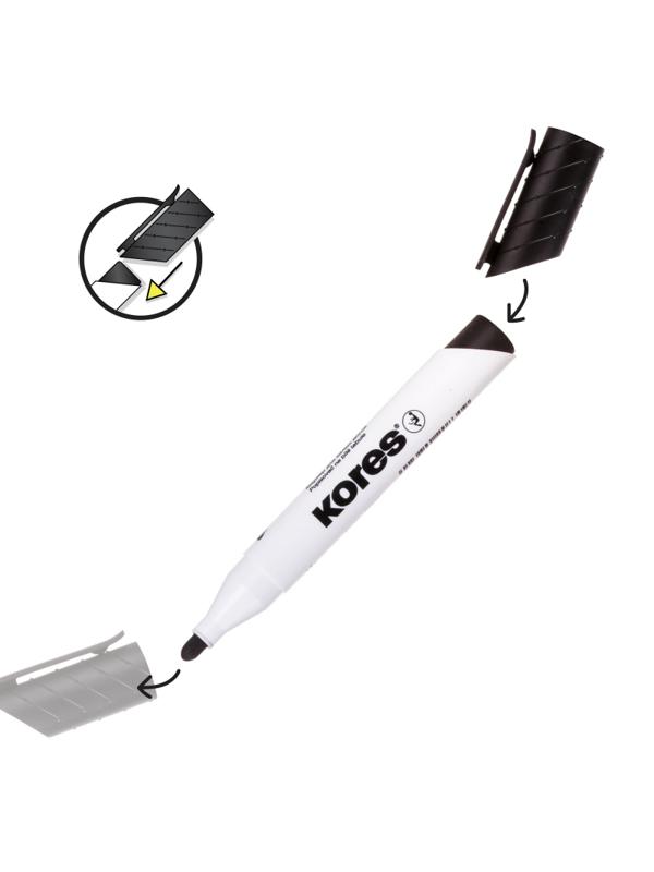 Набор маркеров для белых досок KORES 3мм 10шт/уп 20800