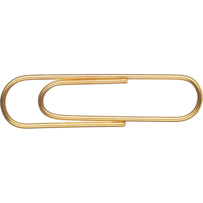 Скрепки Attache омедненные, 28 мм,негофрированные, золотистые, 100 шт/уп