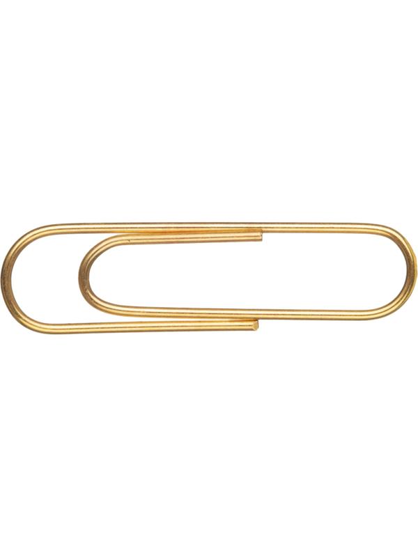 Скрепки Attache омедненные, 28 мм,негофрированные, золотистые, 100 шт/уп