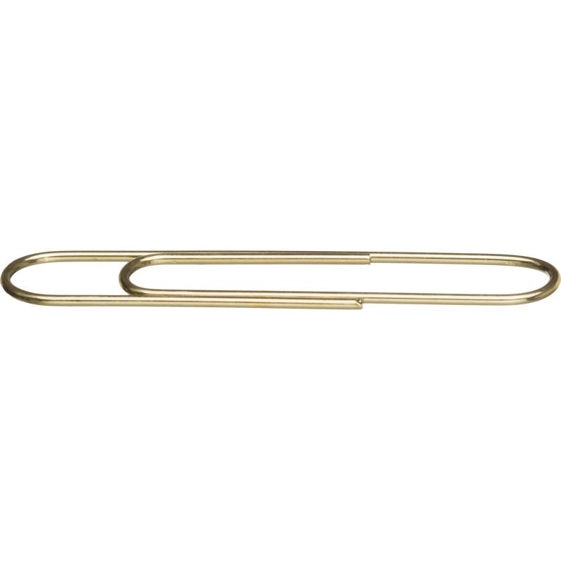 Скрепки Attache омедненные, 50 мм,негофрированные, золотистые, 50 шт/уп