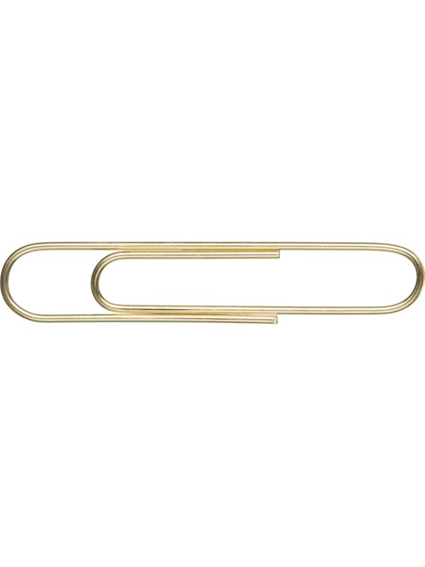 Скрепки Attache омедненные, 50 мм,негофрированные, золотистые, 50 шт/уп