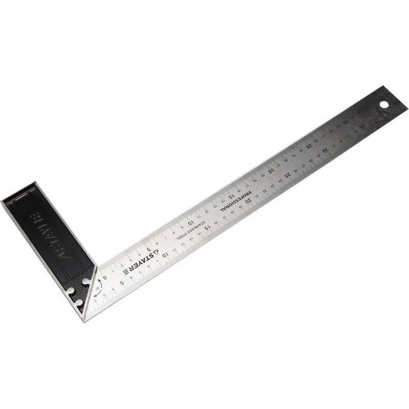 Угольник STAYER PROFI столярный, нерж. 37мм, 400мм (3431-40_z01)