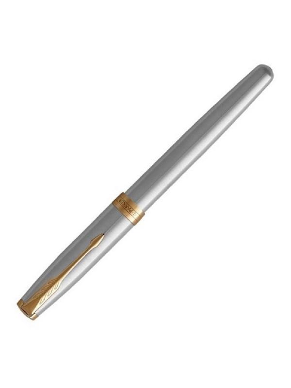 Ручка перьевая PARKER SONNET STAINLESS STEEL GT 2черных картр тонк 1931504