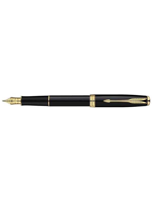 Ручка перьевая  PARKER SONNET MATT BLACK GT 2 черных картр 0,8мм 1931516