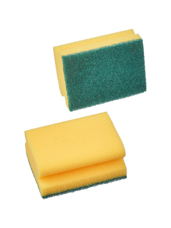 Губки для мытья посуды с выемкой д/пальцев 2шт/уп. PACLAN