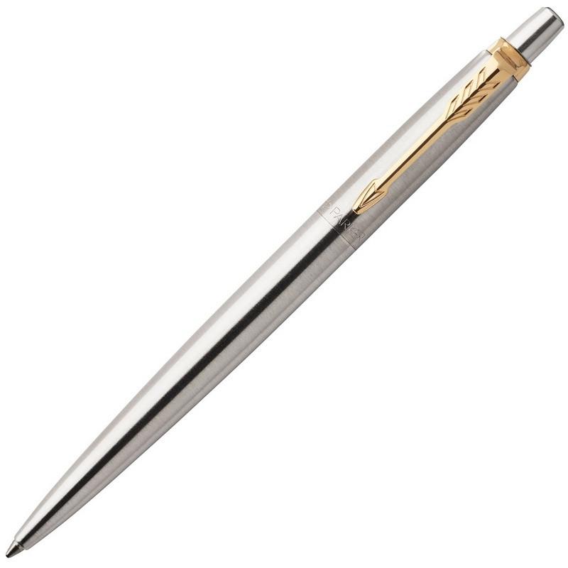Ручка шариковая PARKER JOTTER STAINLESS STEEL GT синий 1953182