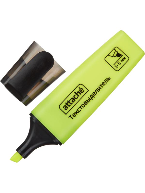 Маркер текстовыделитель Attache Colored 1-5мм желтый