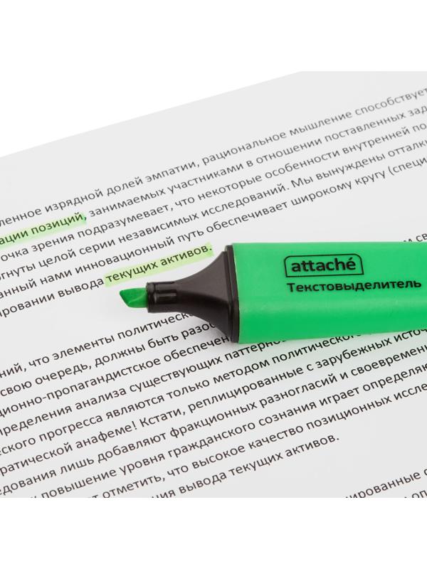 Маркер текстовыделитель Attache Colored 1-5мм зеленый
