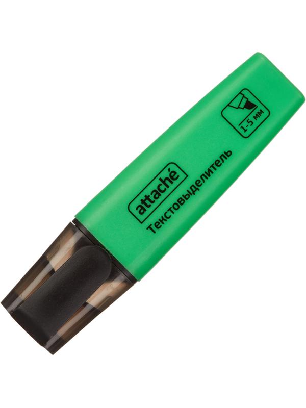 Маркер текстовыделитель Attache Colored 1-5мм зеленый