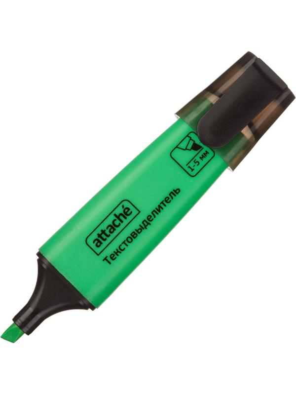 Маркер текстовыделитель Attache Colored 1-5мм зеленый