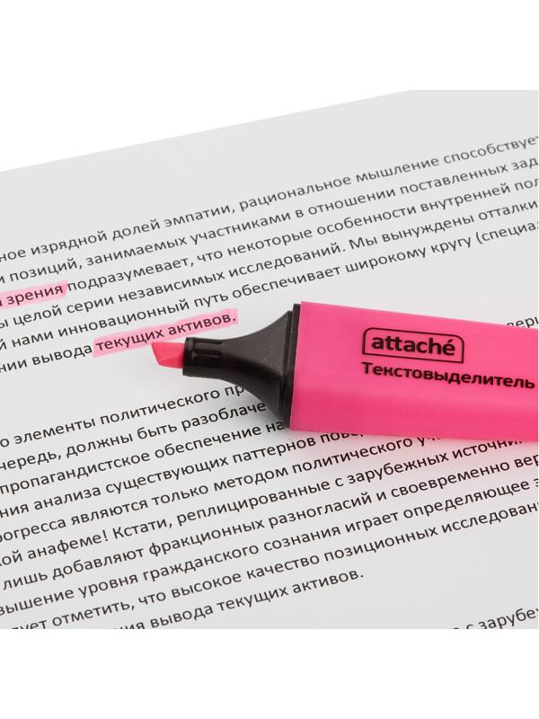 Маркер текстовыделитель Attache Colored 1-5мм розовый
