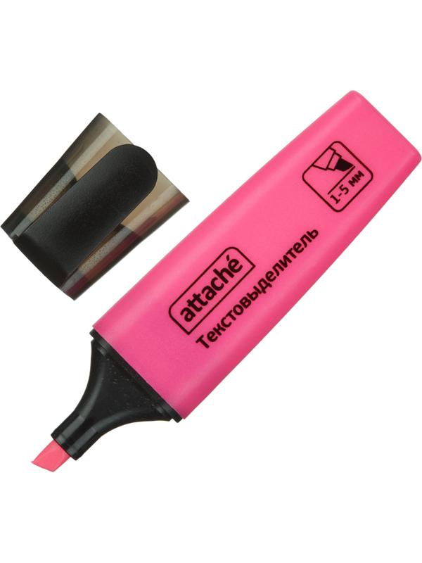 Маркер текстовыделитель Attache Colored 1-5мм розовый