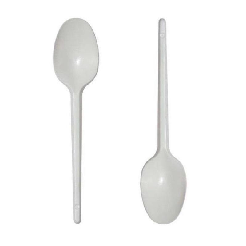 Ложка одноразовая чайная  125мм, белая, Компакт, КОМУС, ПС 100шт/уп