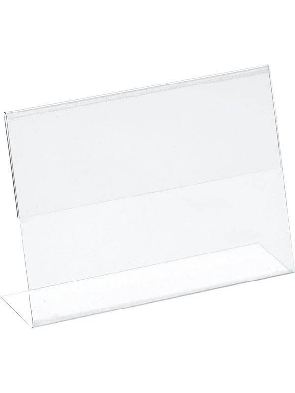 Ценникодержатель настольный д/инф. L-образный 70x50мм, горизонт.,20шт/уп.