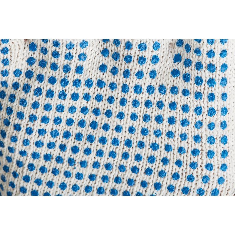 Перчатки защитные трикотажные с ПВХ Точка 4 нити 42г 10класс 10пар/уп