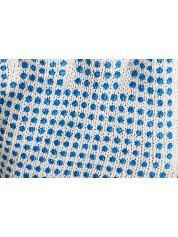 Перчатки защитные трикотажные с ПВХ Точка 4 нити 42г 10класс 10пар/уп