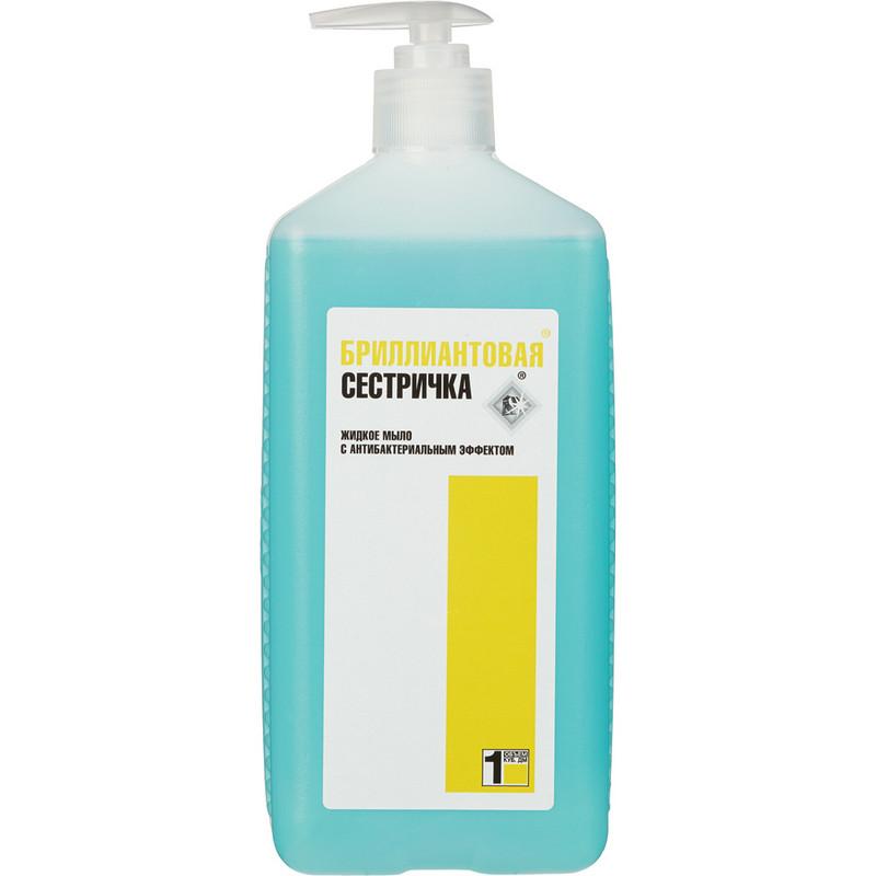 Мыло жидкое дезинф. Бриллиантовая сестричка 1,0 л(с дозатором) УТ000001626
