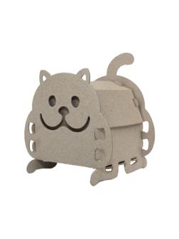 Набор для творчества сборный картонный домик для раскрашивания, Котик