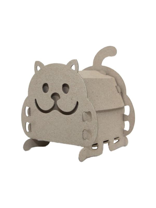 Набор для творчества сборный картонный домик для раскрашивания, Котик