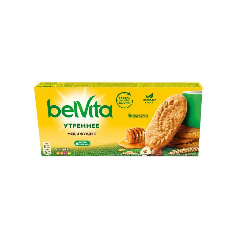 Печенье BelVita Утреннее фундук, мед, 225г