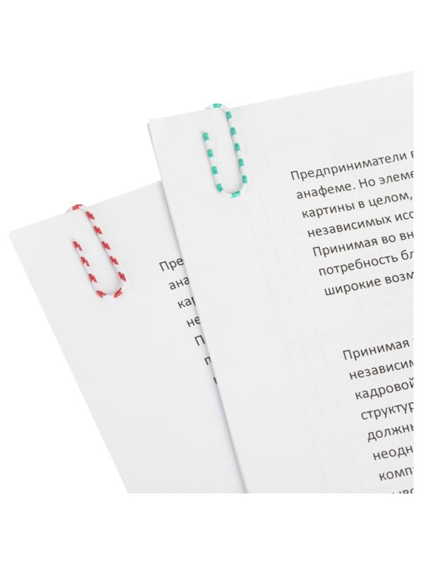 Скрепки Attache Зебра с полимерным покрытием,28 мм,разноцветные,100 шт/уп