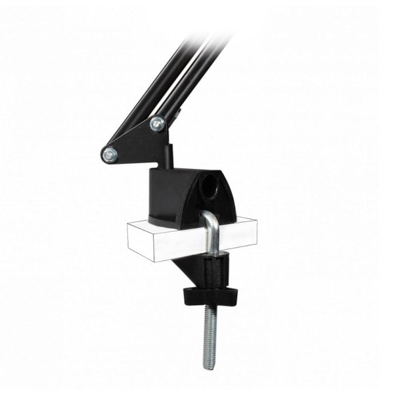 Светильник Трансвит Дельта на струбцине 2G7 11W с АПП МПС черный