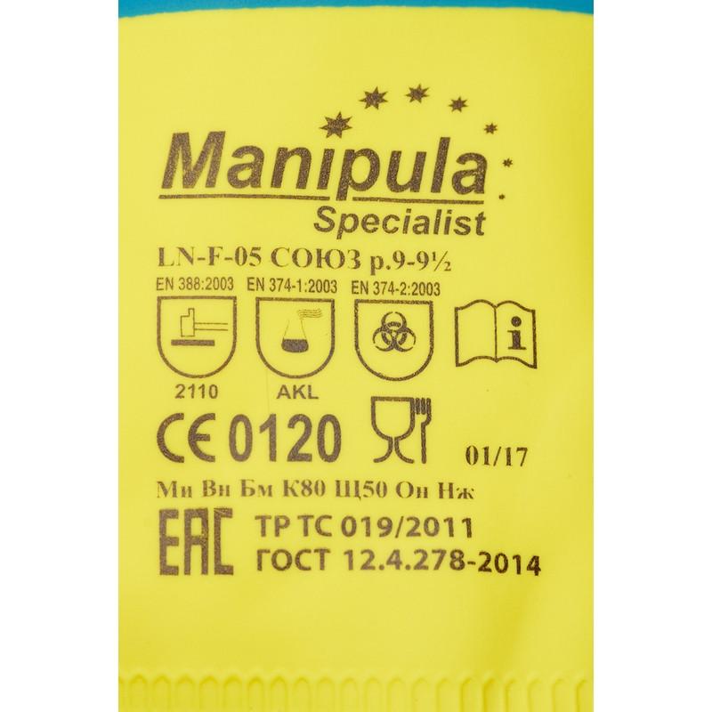 Перчатки защитные латекс/неопрен Manipula Союз (LN-F-05/СG-971) р-р 9-9,5