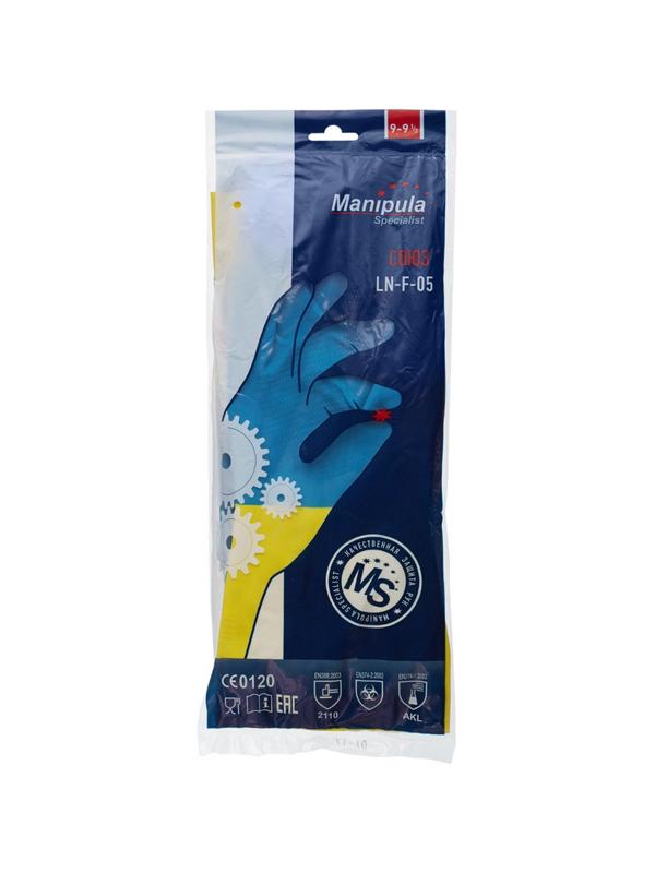 Перчатки защитные латекс/неопрен Manipula Союз (LN-F-05/СG-971) р-р 9-9,5
