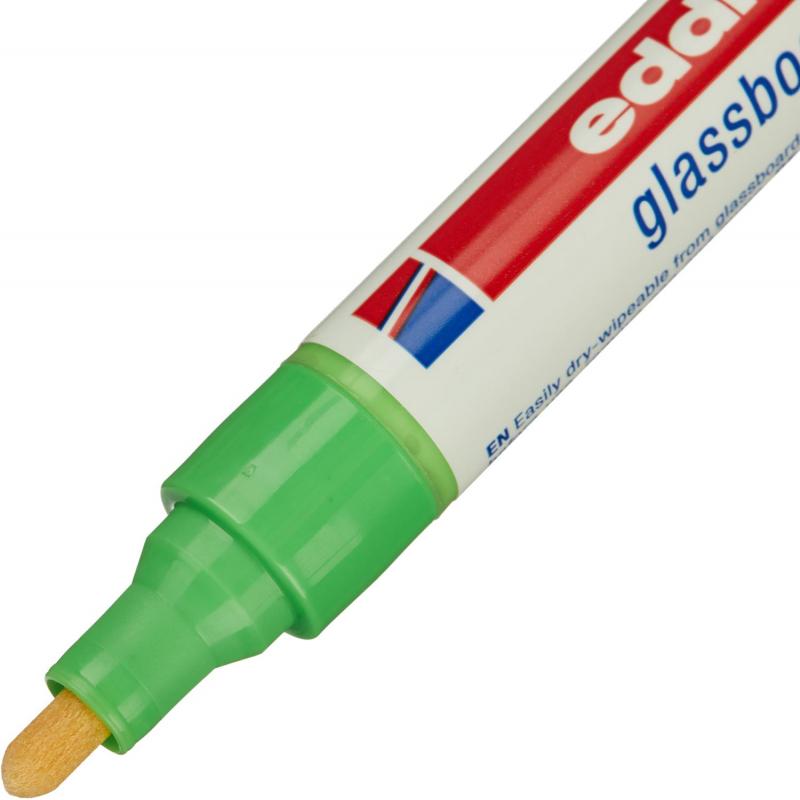Маркер для стеклянных досок EDDING E-90/011 салат. 2-3 мм круг. наконечник