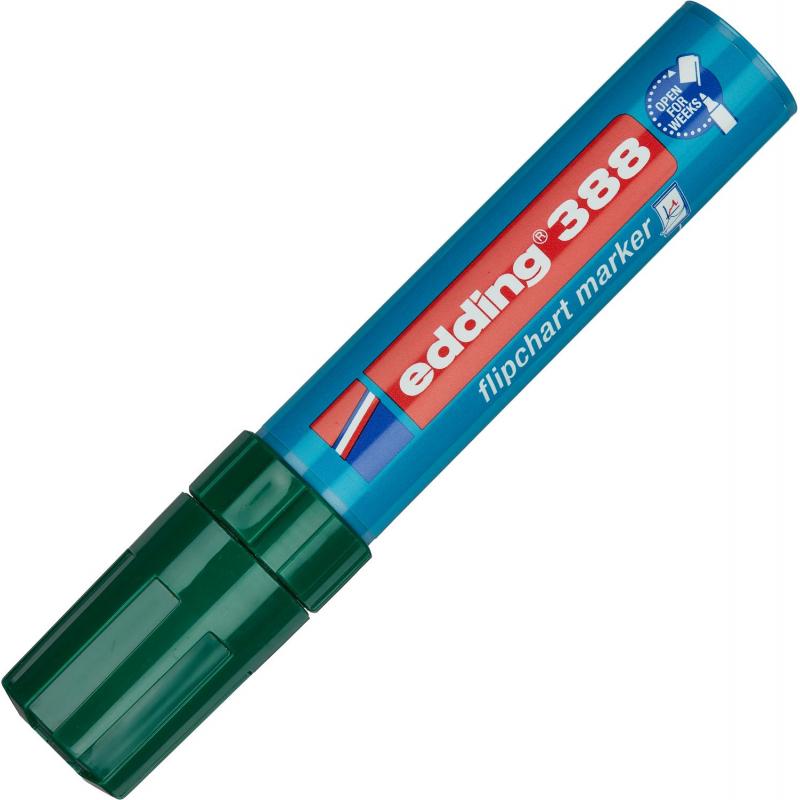 Маркер для флипчартов по бумаге (флипчарт) EDDING E-388/004 зеленый 4-12 мм